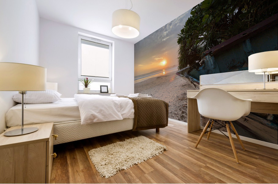 Tip of the Boat Sunset Mural print