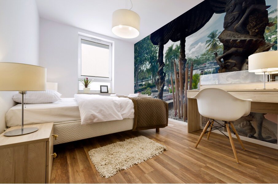 Burning Incense Kuching Borneo Mural print