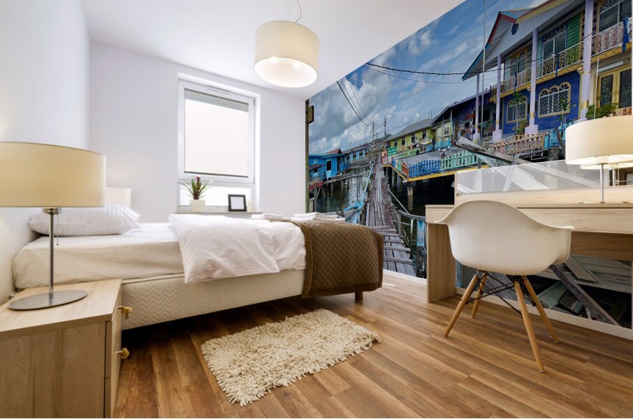 Kampong Ayer Floating Village Brunei 4 Mural print