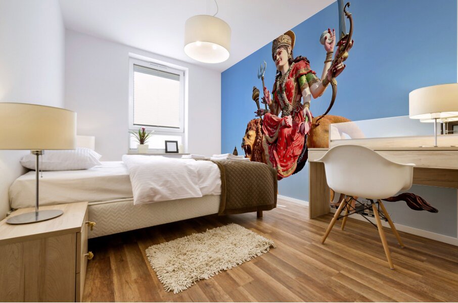 Maa Vaishno Devi Dham Statue Vrindavan India Mural print