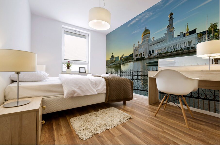 Omar Ali Saifuddien Mosque Collection Brunei 5 Mural print