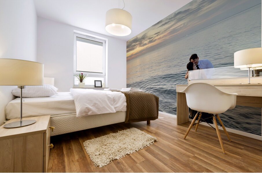 Newlyweds Sunset Beach Jeju South Korea 3 Mural print