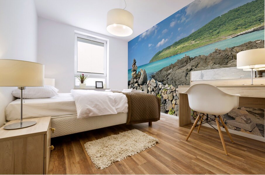 The Rock Balancing Bay Jeju South Korea Mural print