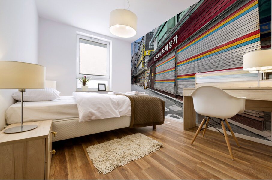 Streets of Seoul South Korea Mural print