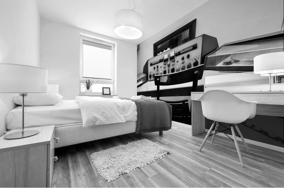 BW Control Station Mural print