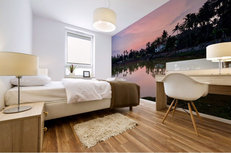 Purple Reflection on the Lake Mural print