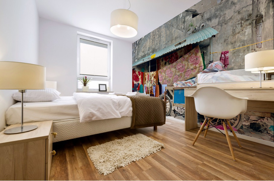 Waiting for the Laundry to Dry Mural print