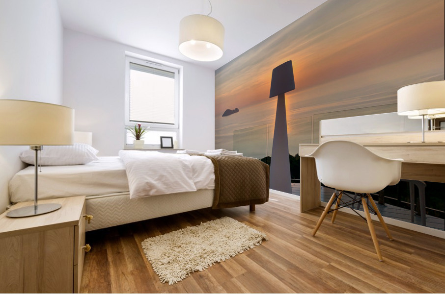 Sunlit White Big Lamp Mural print