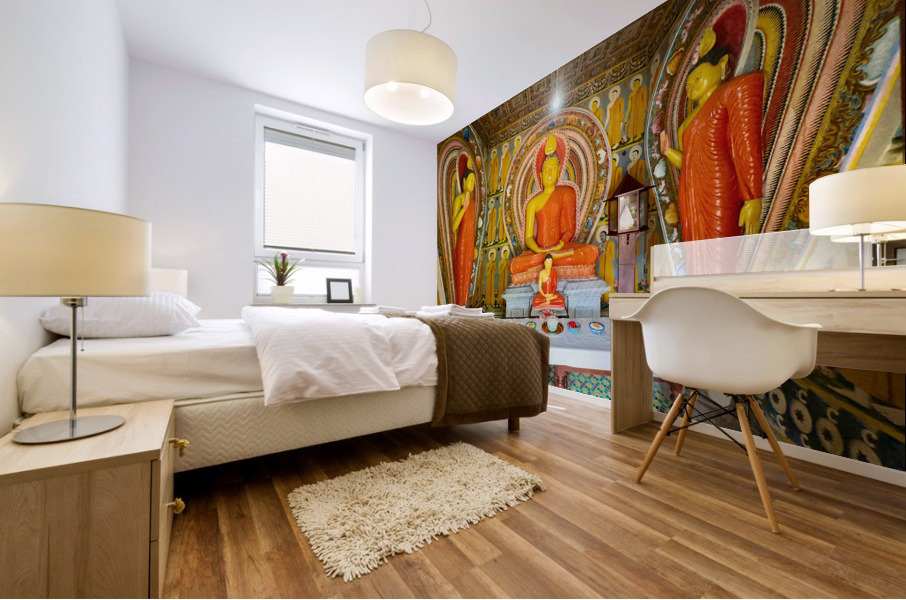 Buddhas at the Table Mural print