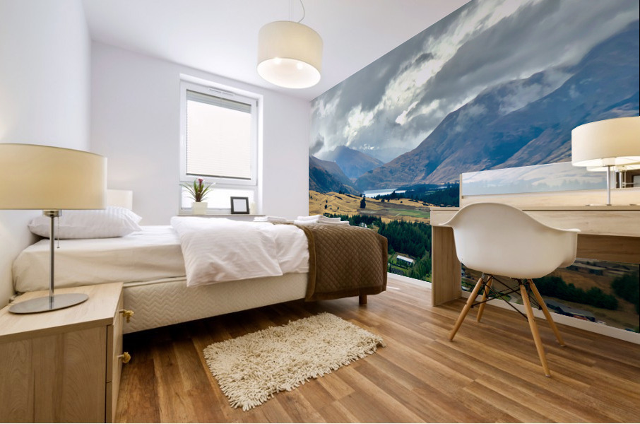 View From Mount Iron New Zealand After a Storm 2. Mural print