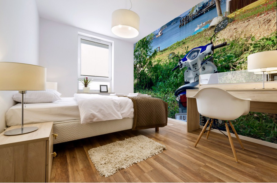 Koh Nang Yuan and Motorbike Mural print