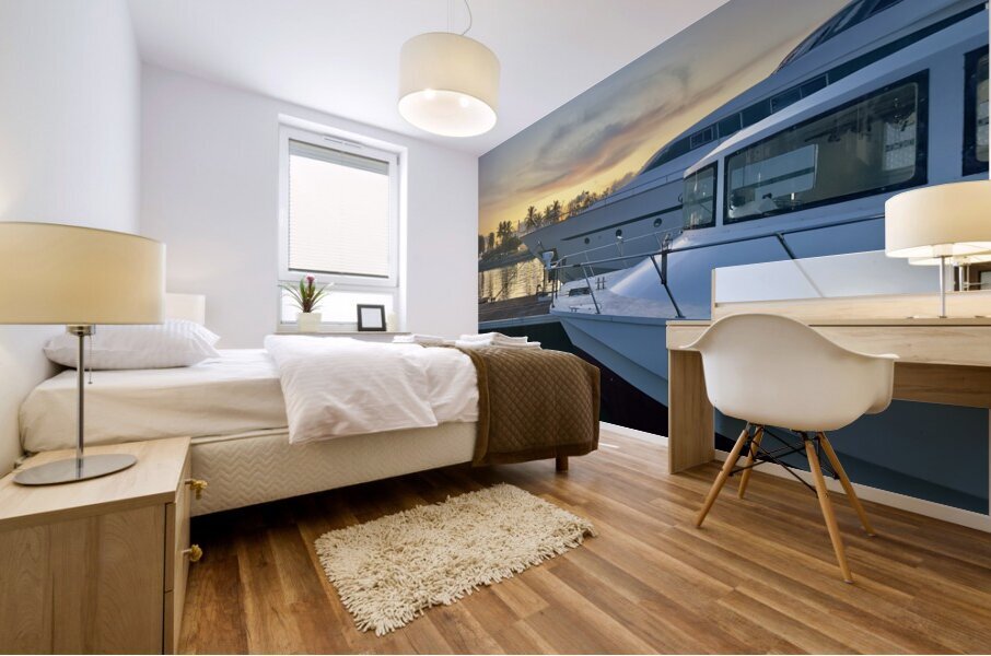 The Marina in Miri 1 Mural print