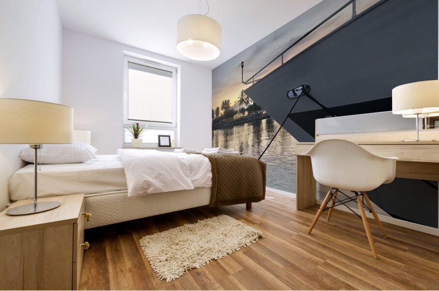 The Marina in Miri 3 Mural print