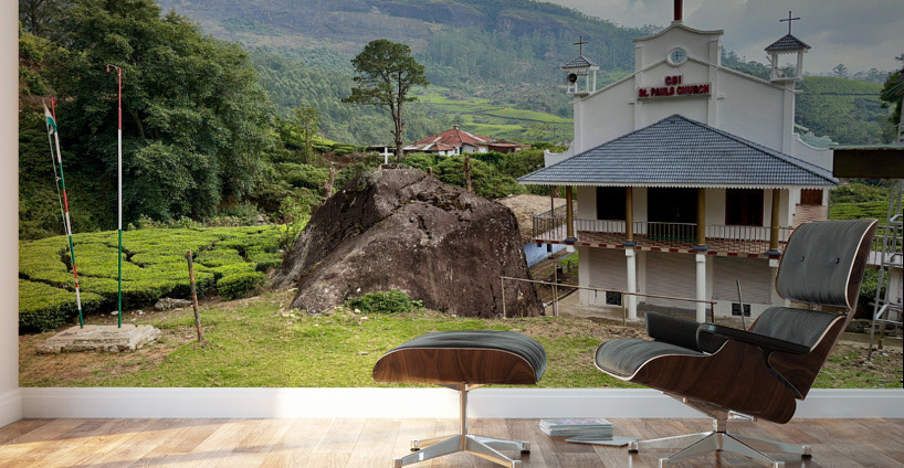 Chuch in Tea Plantations Wall Murals