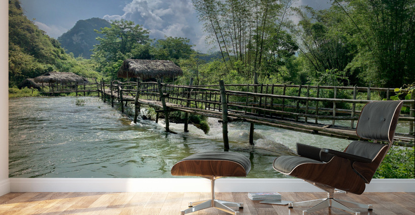 Long Bamboo Bridge Wall Murals