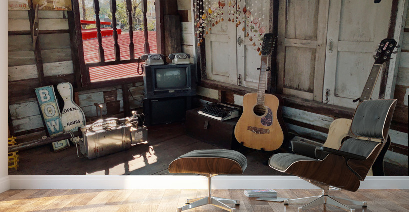 Guitars and TV Wall Murals