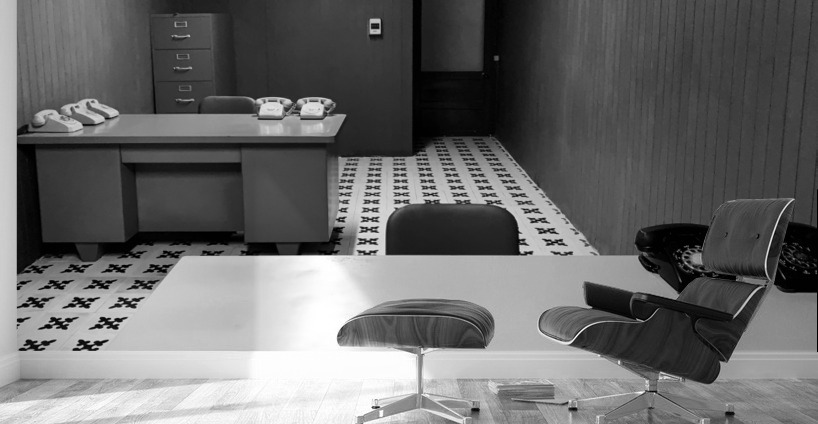 BW Old Office Wall Murals