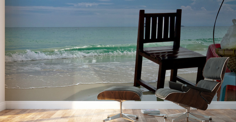 Chair on the Beach Wall Murals