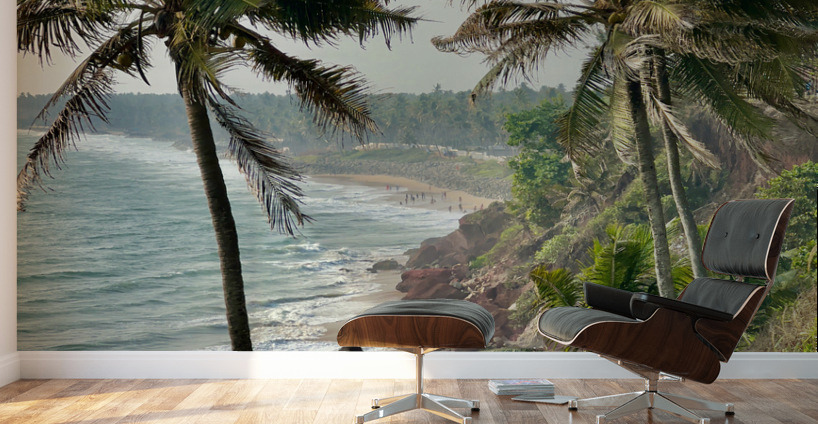 Palm Trees by the Beach Wall Murals