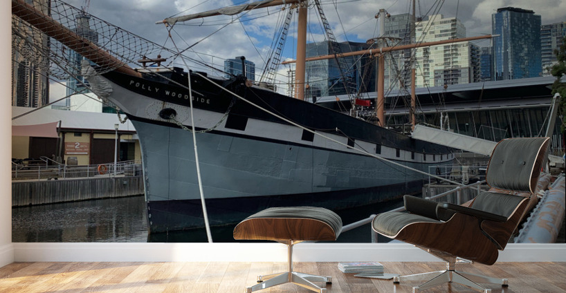 Boat in the City Wall Murals