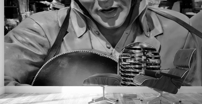BW Elvis Wall Murals