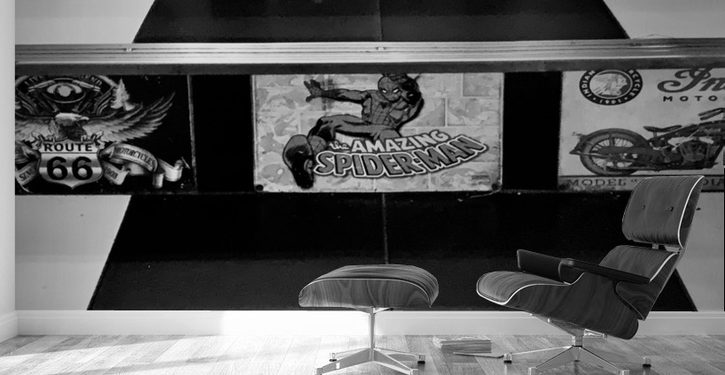 BW Vintage Stairs Wall Murals