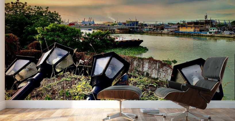 Falling Lamp posts  for the Sunset Wall Murals