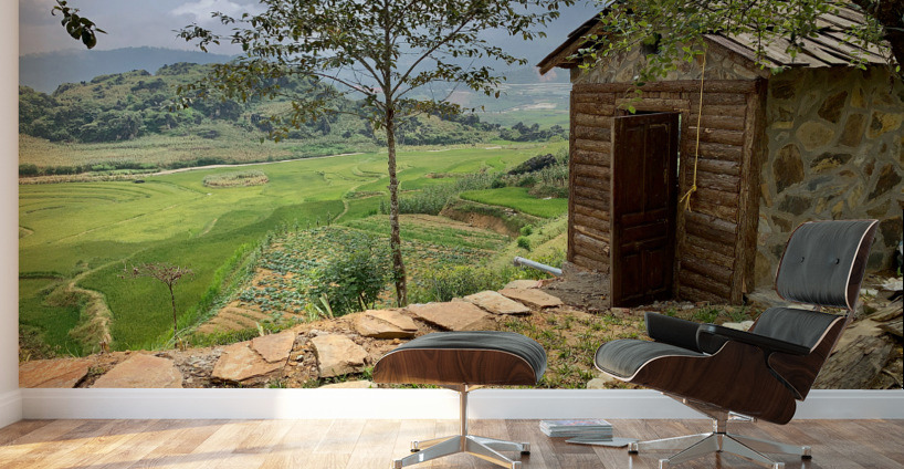 Little House by the Rice Fields Wall Murals