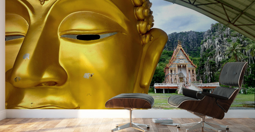 The Temple Behind Buddha Wall Murals
