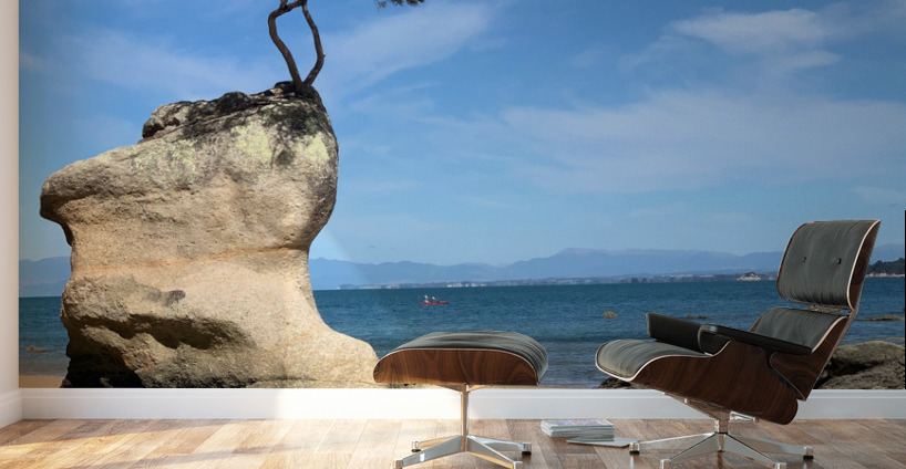 Tree Over The Rock Wall Murals