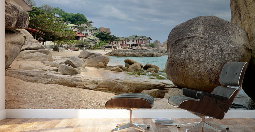 Big Rock on the Beach Wall Murals