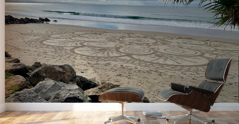 Art Design on the Beach Wall Murals