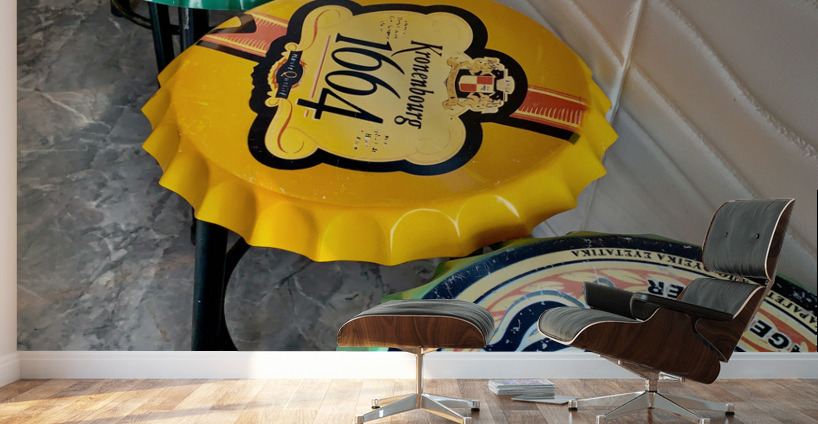 Beer Cap Stools  Wall Murals