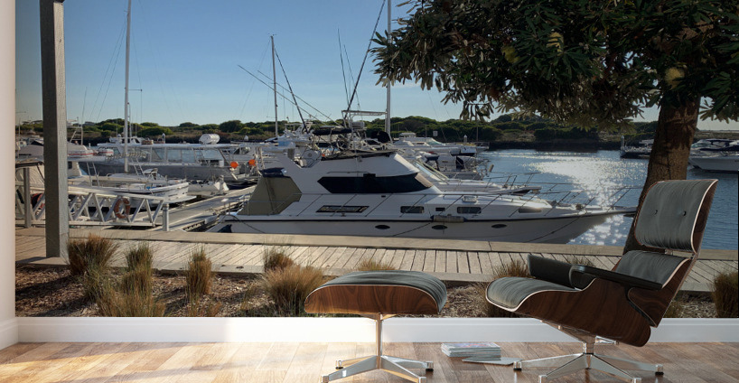 Boats at the Marina Wall Murals