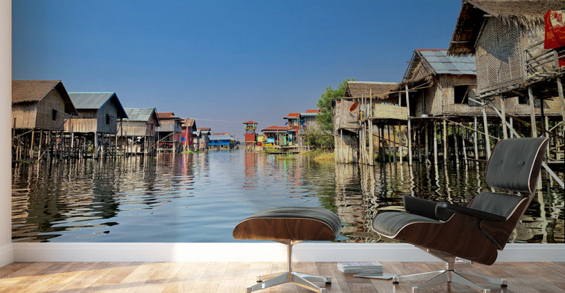 Inle Lake Reflections 4 Wall Murals