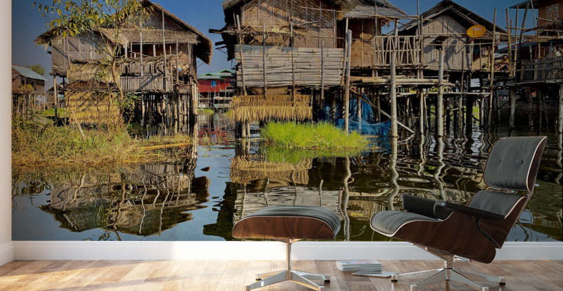 Inle Lake Reflections Wall Murals