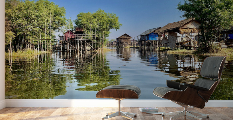 Inle Lake Reflections 3 Wall Murals