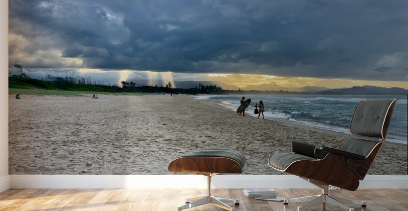 Sun Peaking Through a Dark Sky 1 Wall Murals