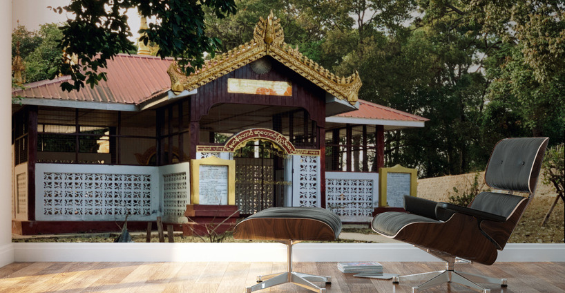 Dog Going to Temple Wall Murals