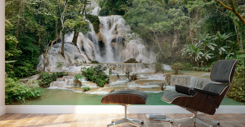 Kuang Si Waterfalls 2 Wall Murals
