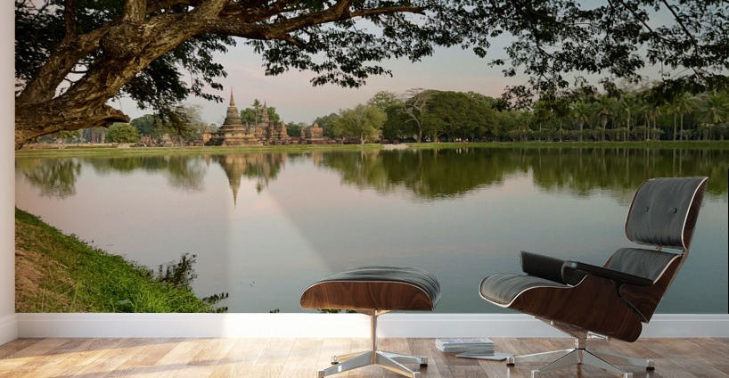 Temple Reflections Wall Murals