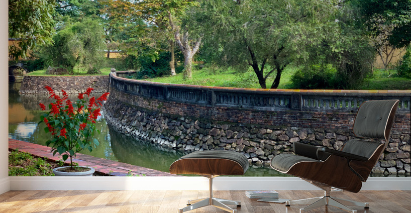 Fortified Red Flowers Wall Murals