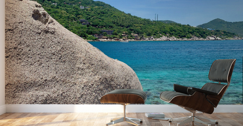 Mountains Water and Rocks Wall Murals