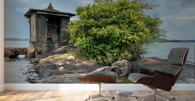 Mini Temple on the Lake Sri Lanka Wall Murals