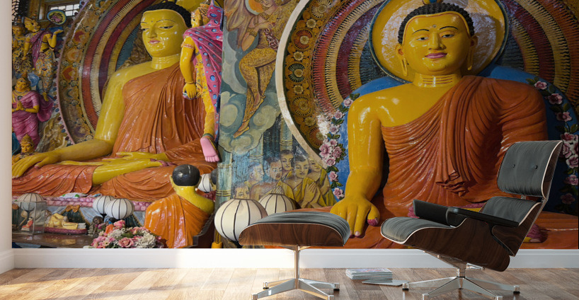 Double Buddha Wall Murals