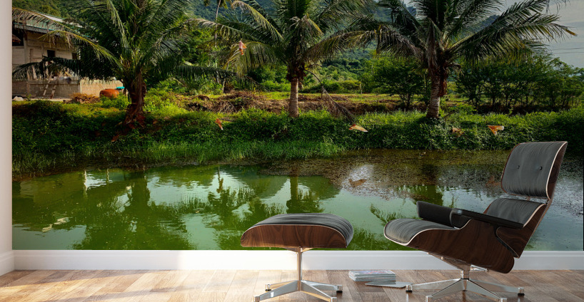 Palm Tree Trio Reflections Wall Murals