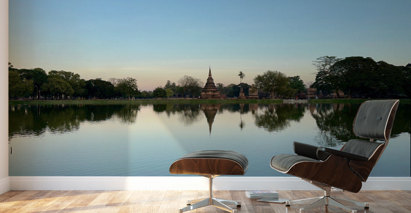 Temple Reflections 2 Wall Murals