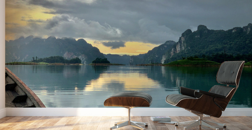 Reflections on the Lake in Khao Sok Thailand 1 Wall Murals