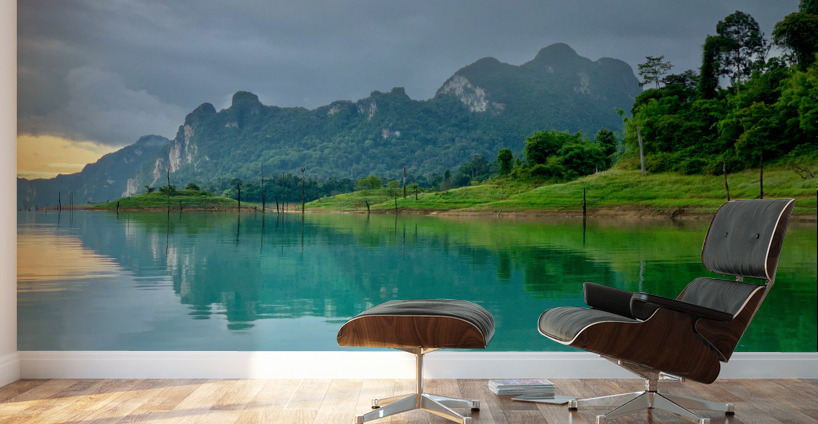 Reflections on the Lake in Khao Sok Thailand 2 Wall Murals