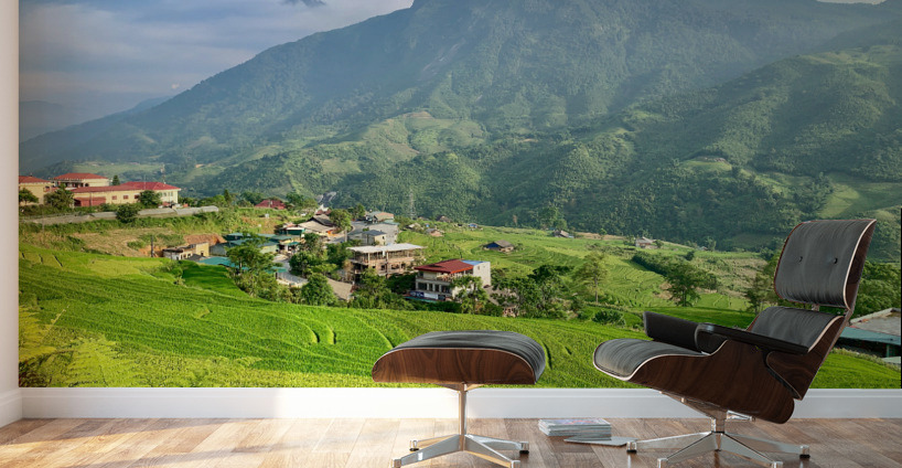 Village in the Rice Fields Sapa Wall Murals